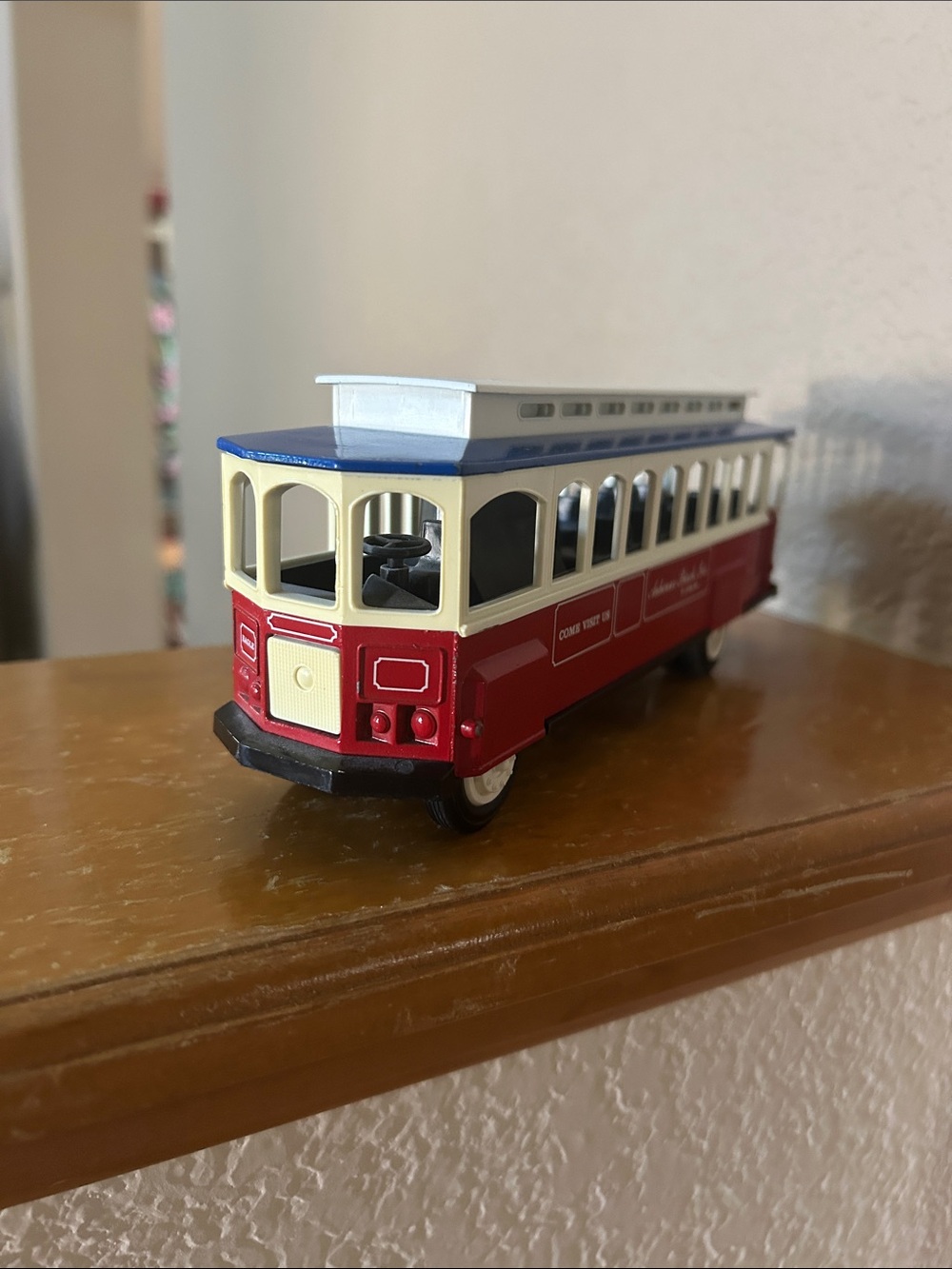Anheuser-Busch Collectable Red & Cream Piggy Bank Trolley